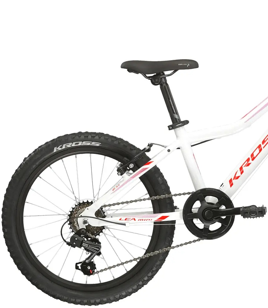 Napęd Shimano i detale ramy w Kross Lea Mini 2.0