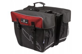 Sakwa rowerowa M-WAVE Amsterdam tylna czarno-czerwona - Outlet Sakwa rowerowa M-WAVE Amsterdam tylna czarno-czerwona - Outlet