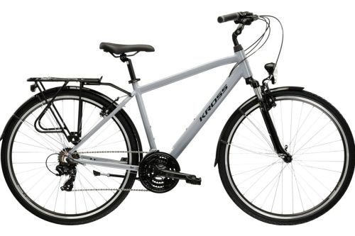Rower trekkingowy miejski turystyczny Kross Trans 1.0z męską ramą dla mężczyzny 28 L szary kolekcja 2025 4