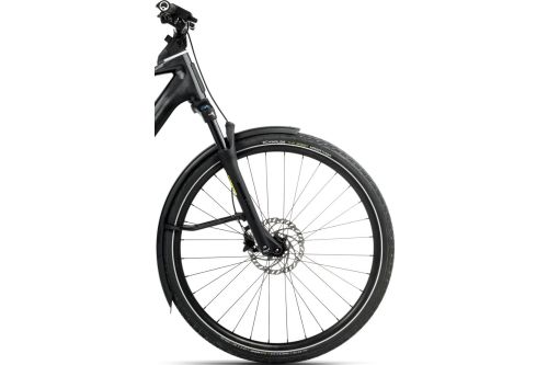 Rower elektryczny miejski trekkingowy miejski do jazdy na wycieczki po mieście po szutrach drogach polnych Orbea KEMEN TOUR 20 MID 28mph 2