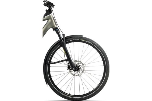 Rower elektryczny miejski trekkingowy miejski do jazdy na wycieczki po mieście po szutrach drogach polnych Orbea KEMEN TOUR 20 MID 28mph 10