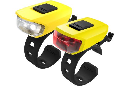 Zestaw oświetlenia rowerowego Kellys KLS Vega USB - Mix kolorów