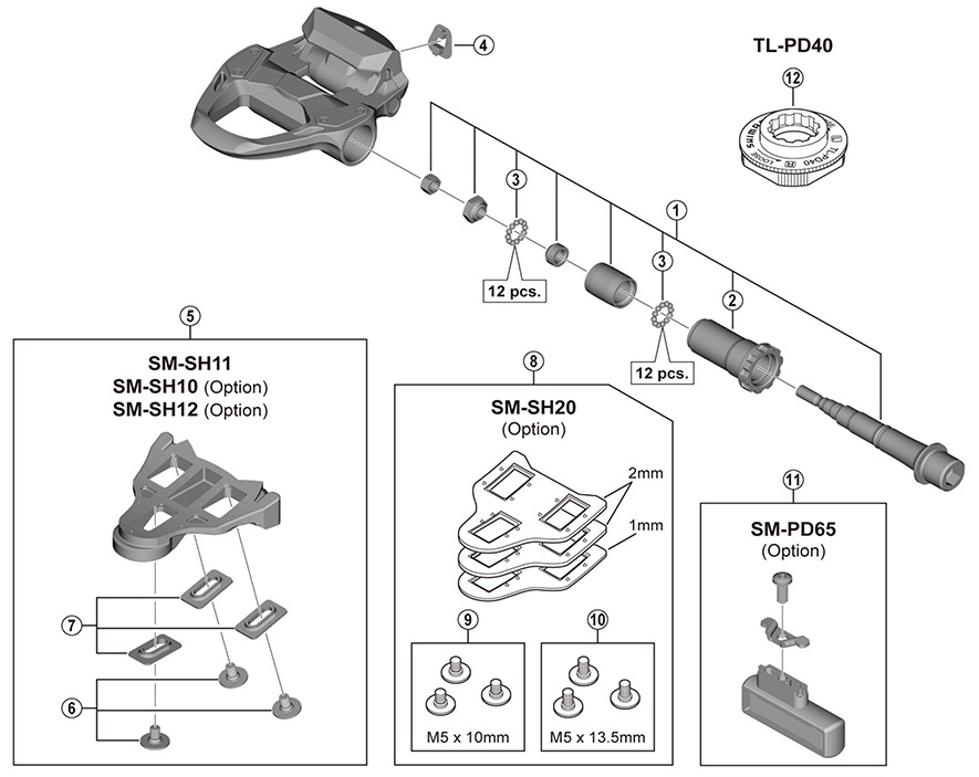 Shimano 105 R7000 profil pedała szosowego
